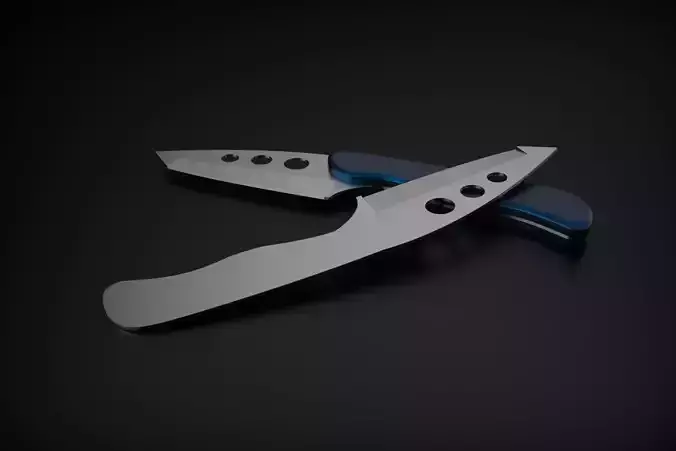 Shark-Knives two knives 3D model