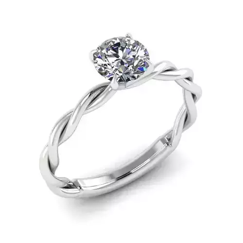 SOL-ER-821 twisted diamond engagement ring