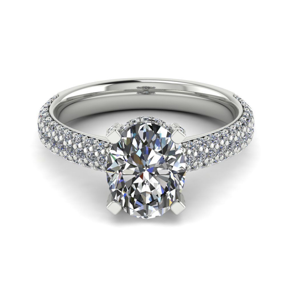 PAV-ER-OV-821 oval diamond engagement ring with pave set diam... 3D print model_3
