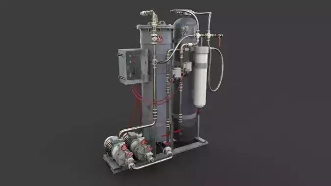 Industrial oil water separator 3D model