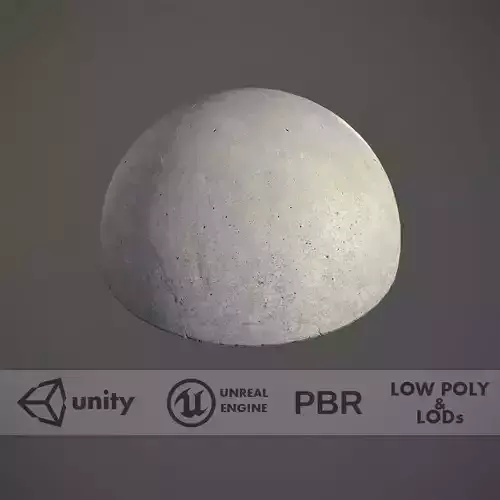 Concrete Hemisphere Barrier pack 1 Three Color Options Free low-poly 3D model