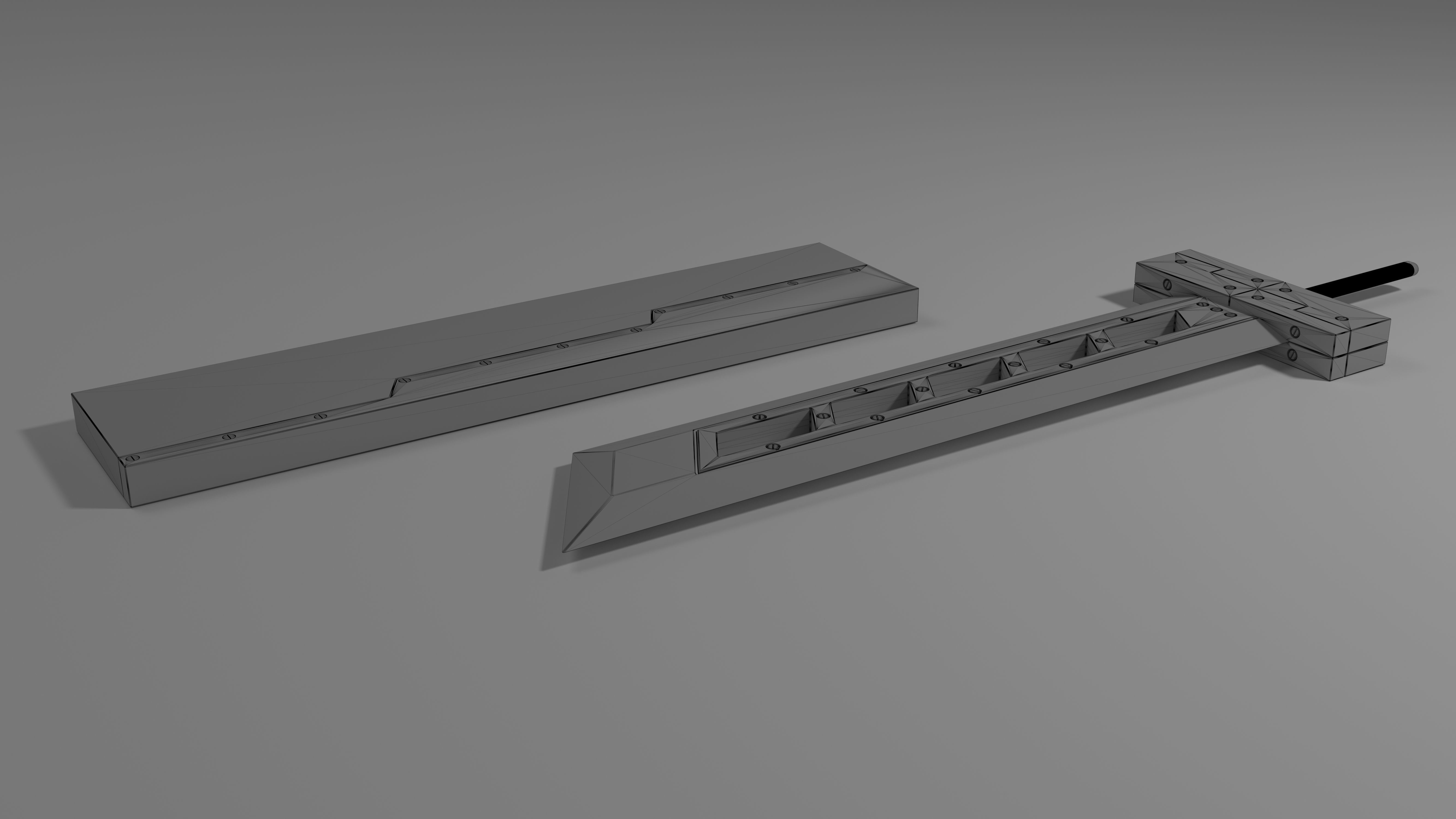Final Fantasy Buster Sword Free 3D model_8