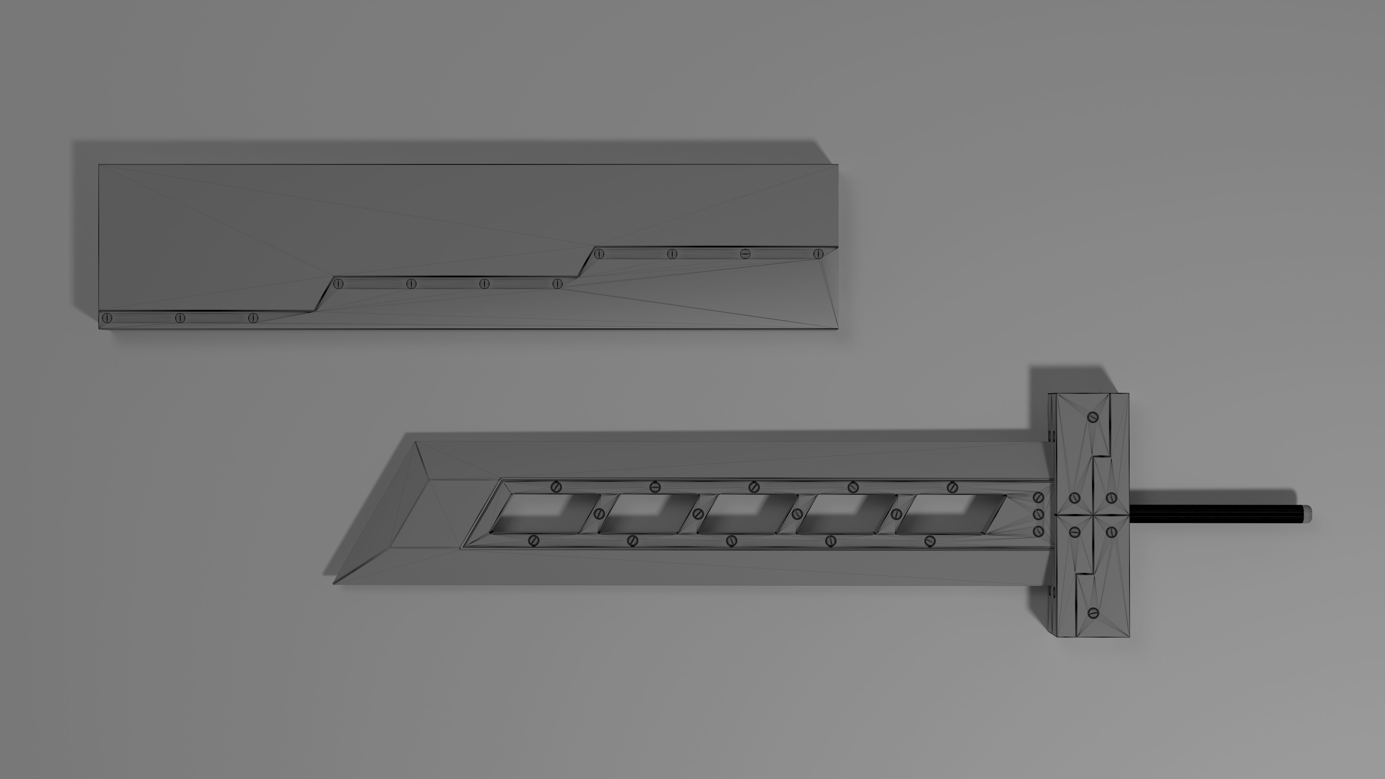 Final Fantasy Buster Sword Free 3D model_10