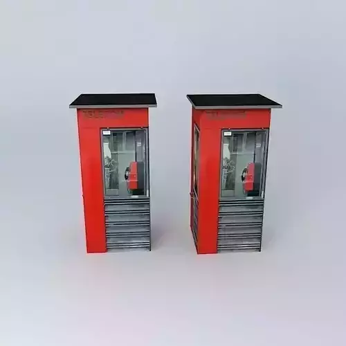 Telefonkiosken Riks av Georg Fasting 1933 Free 3D model