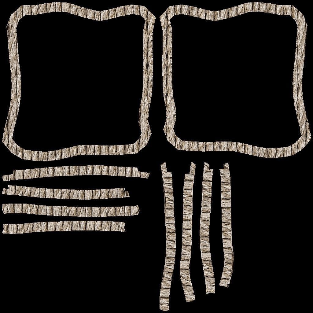 Straw Bales Low-poly 3D model_19