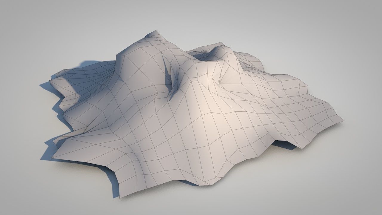 Straw Bales Low-poly 3D model_8