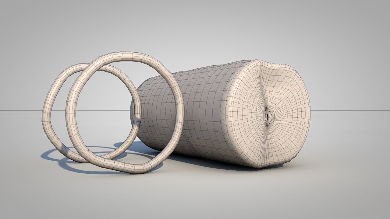 Straw Bales Low-poly 3D model_6