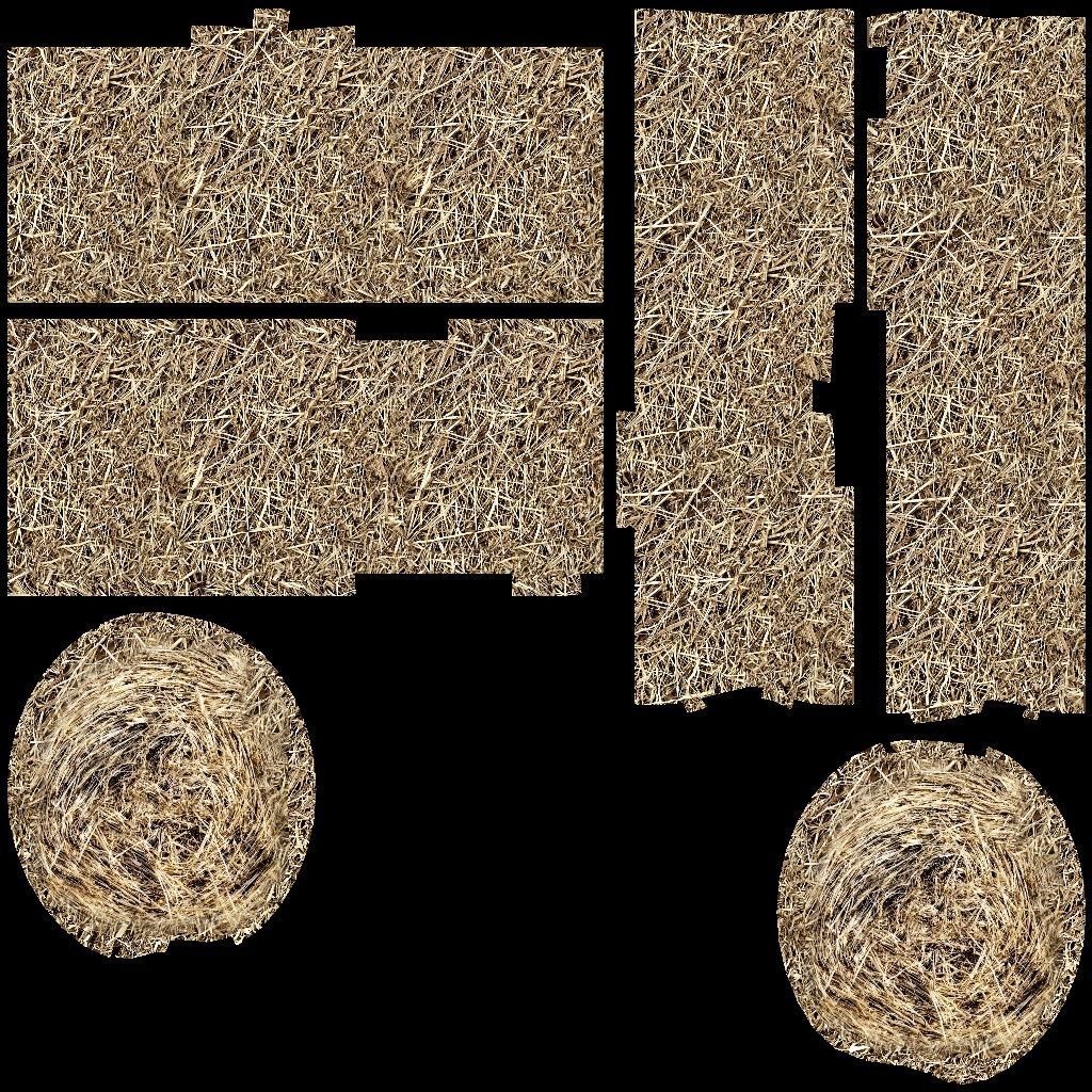 Straw Bales Low-poly 3D model_16