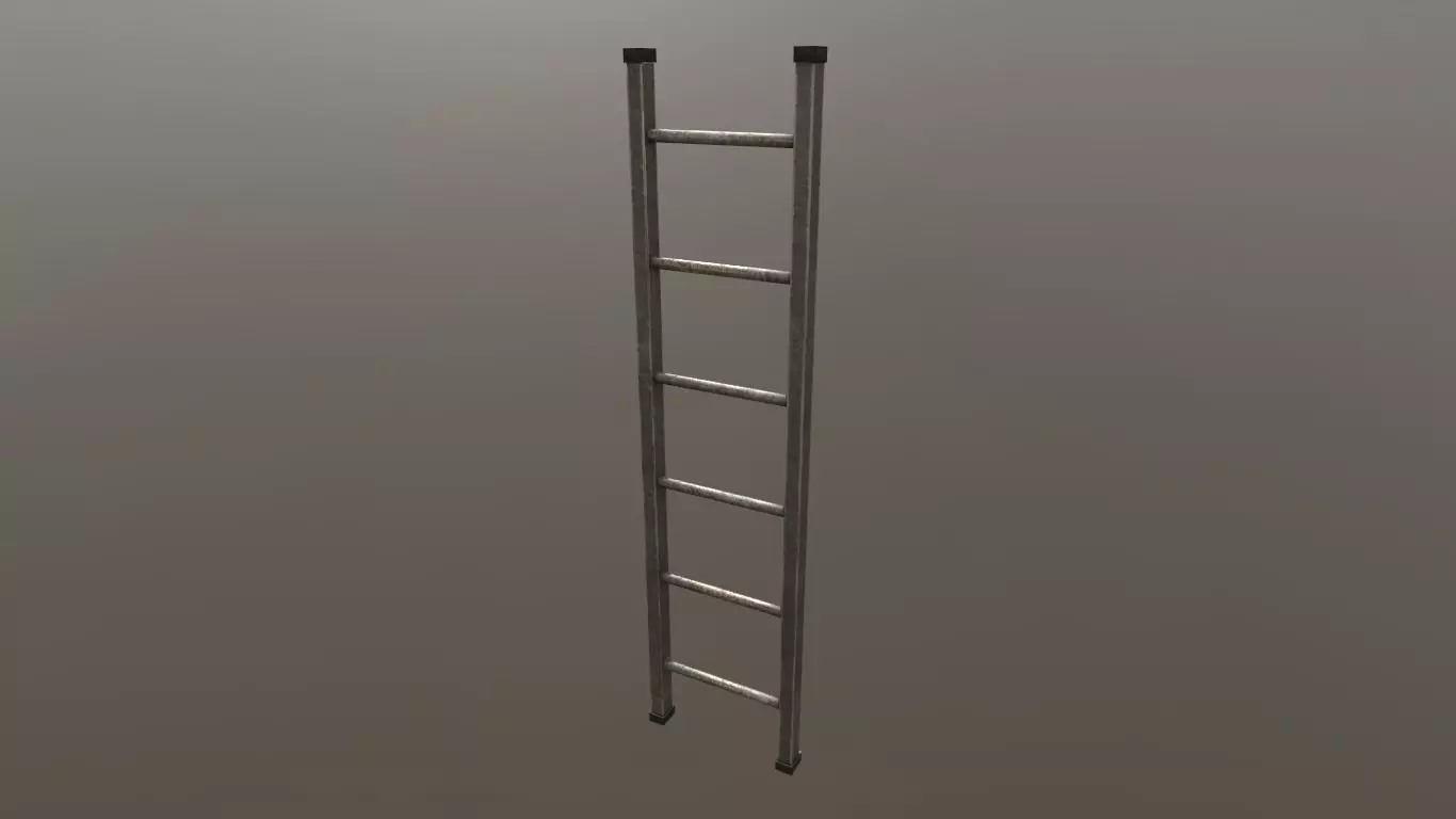 Metal Ladder PBR Low-poly 3D model_0