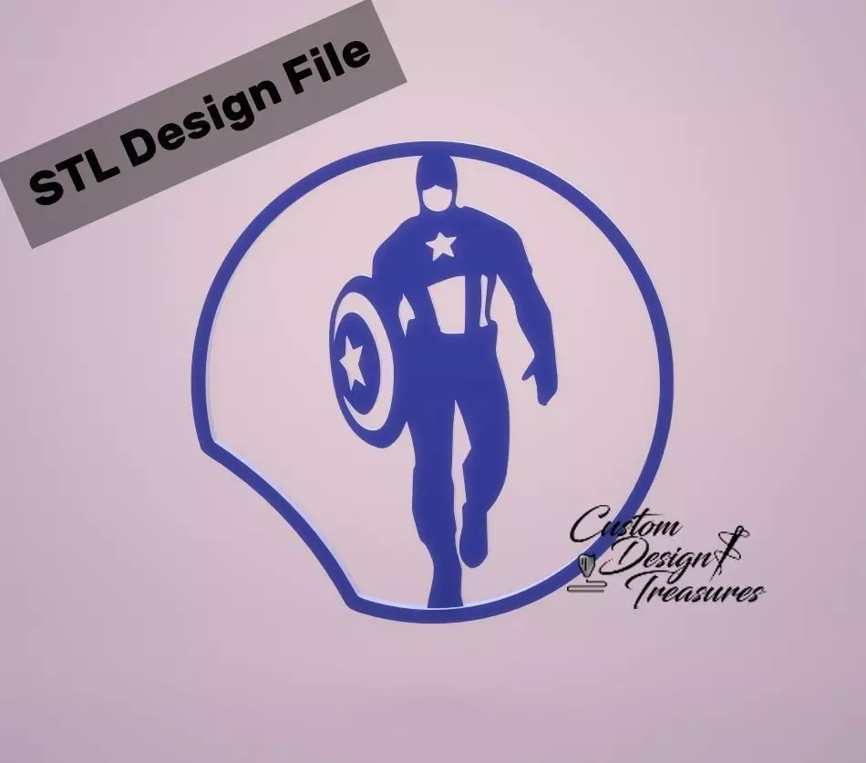 Disney Inspired Mouse Ears - Captain America 3D print model_0