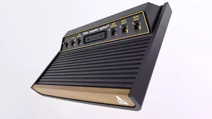 PBR Atari 2600 Low-poly 3D model