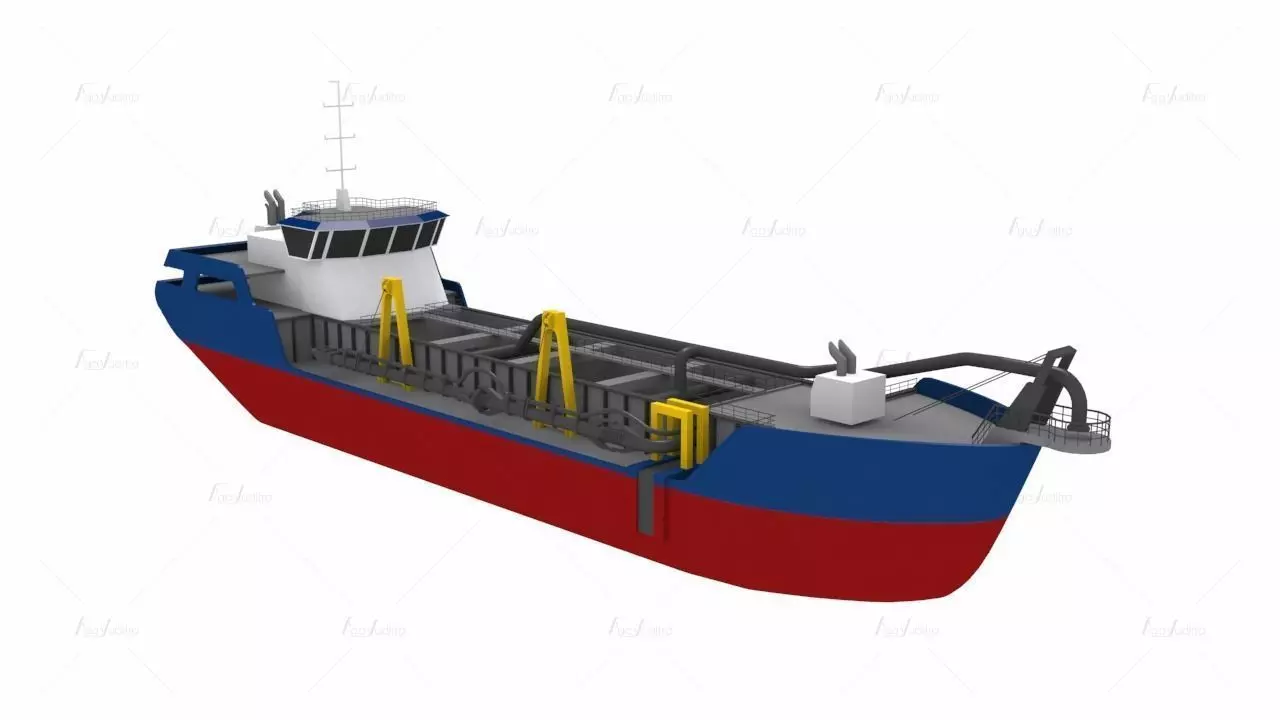 Trailing Suction Hopper Dredger - TSHD 3D model_0
