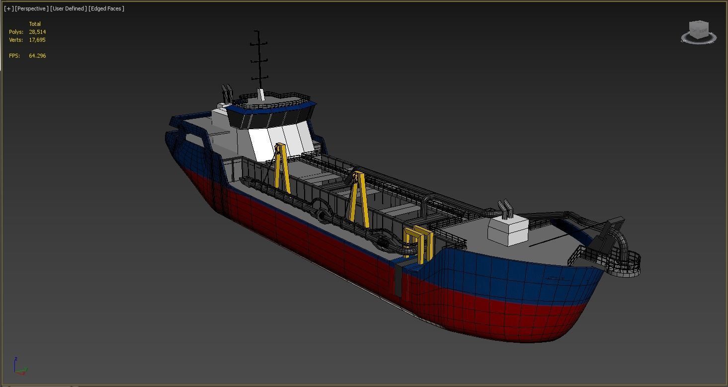 Trailing Suction Hopper Dredger - TSHD 3D model_6