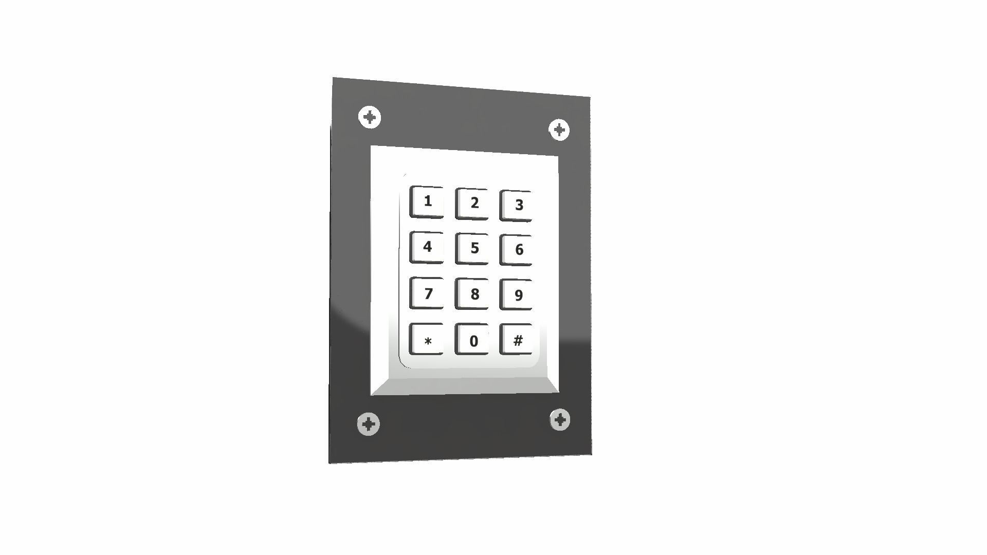 Security Keypad Low-poly 3D model_23