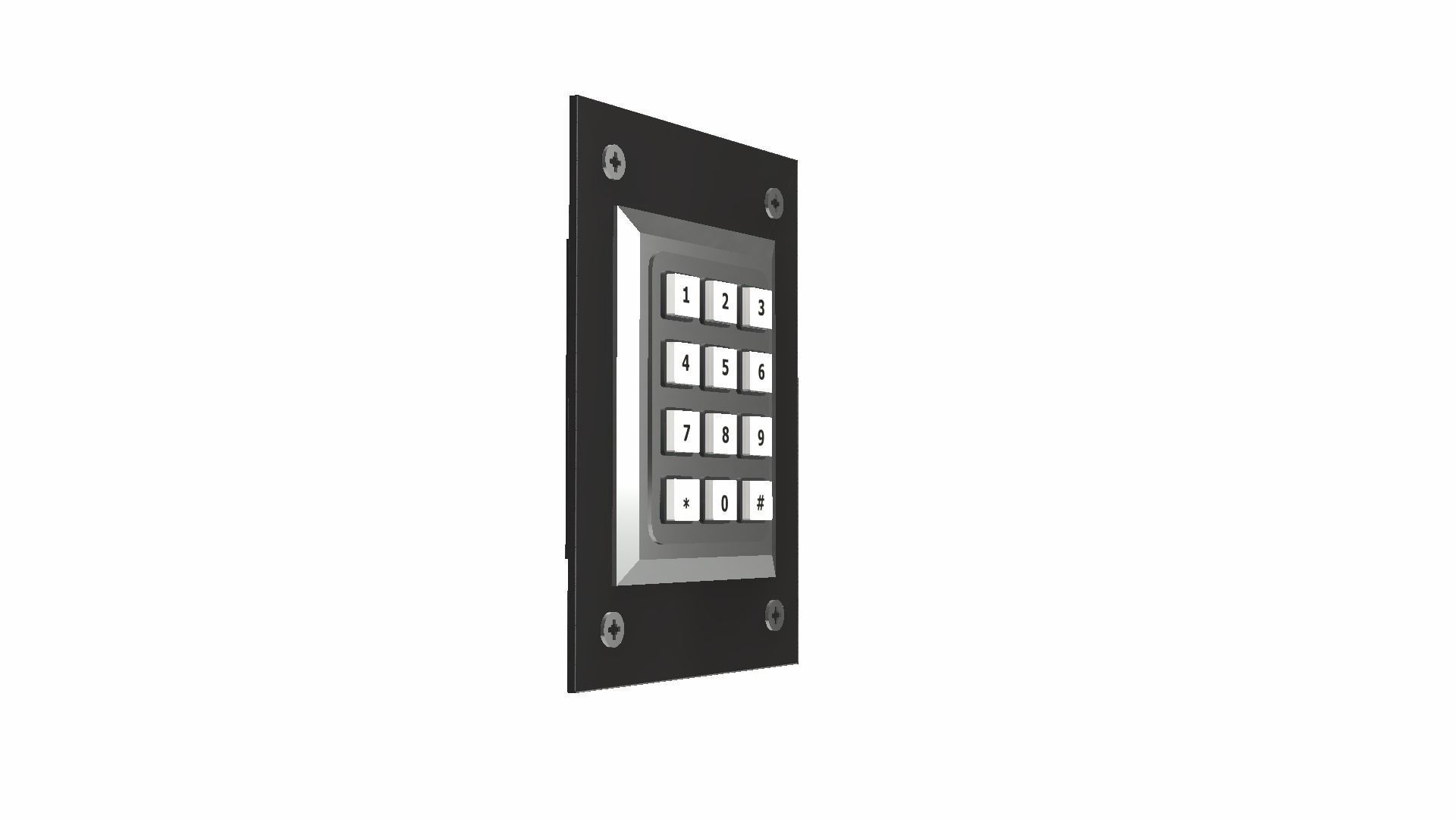Security Keypad Low-poly 3D model_5