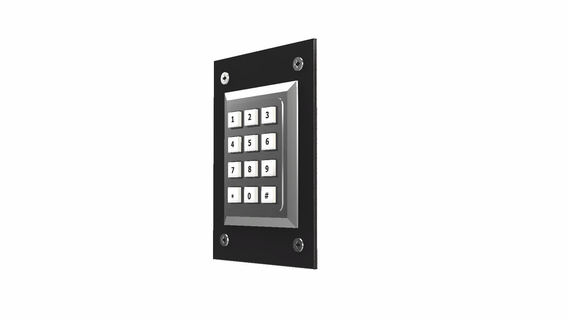 Security Keypad Low-poly 3D model_19