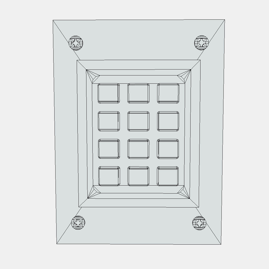 Security Keypad Low-poly 3D model_3