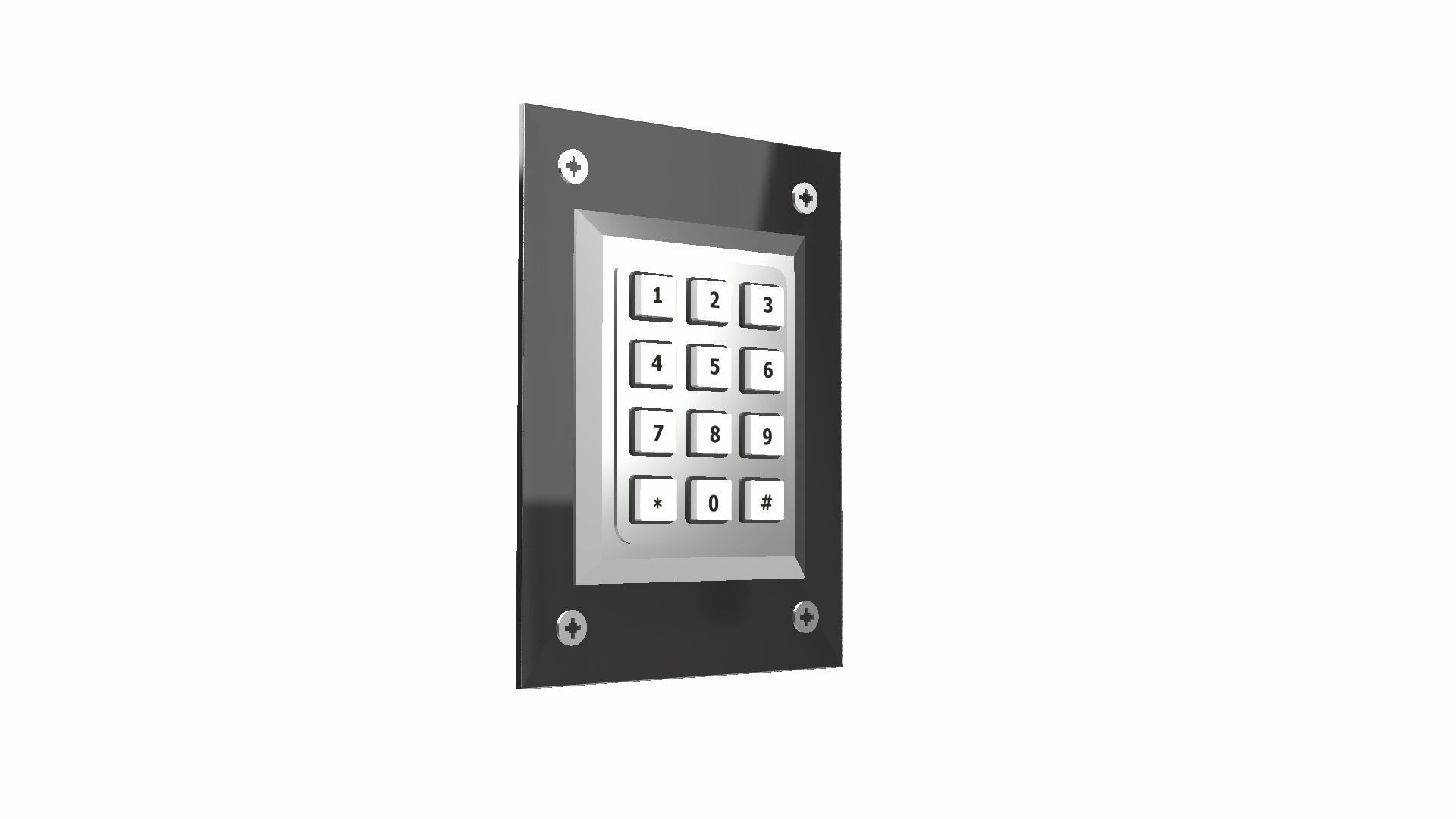 Security Keypad Low-poly 3D model_24