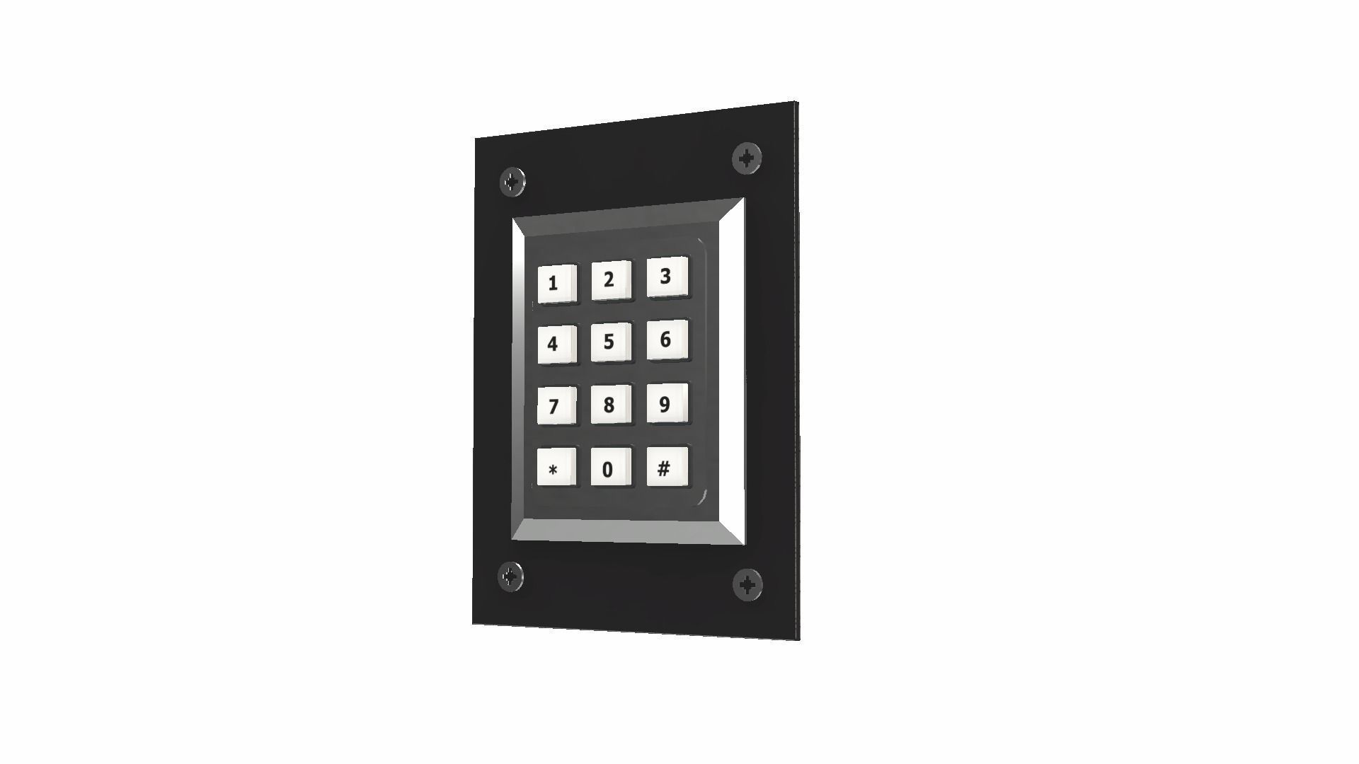 Security Keypad Low-poly 3D model_20
