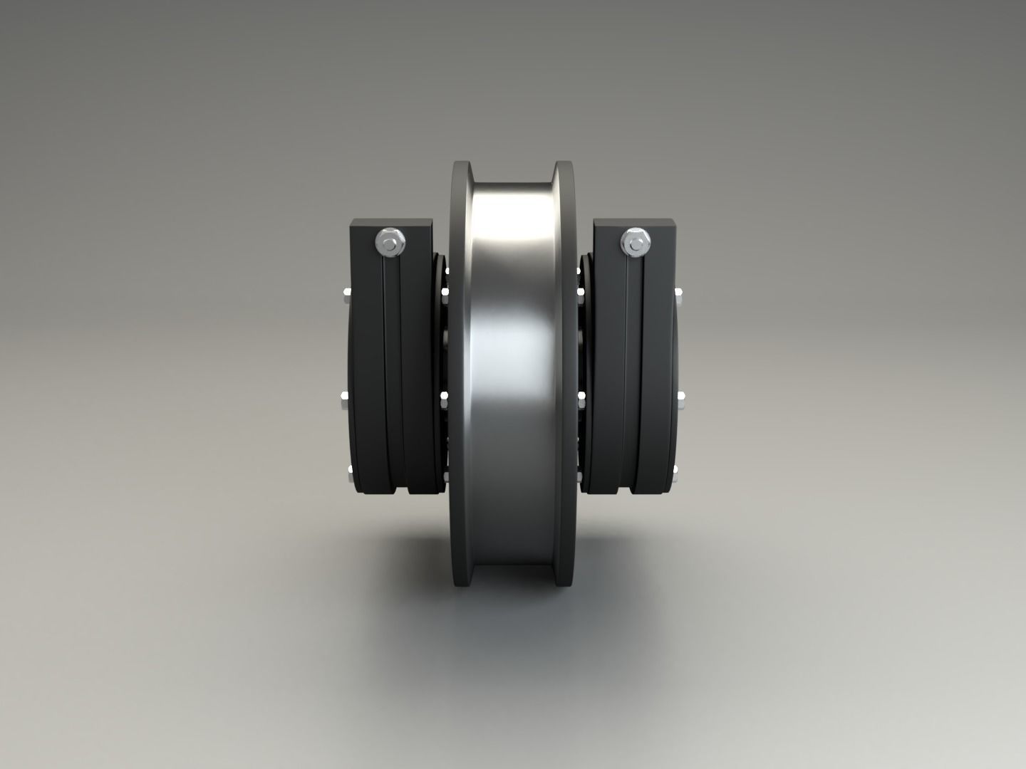 Running wheel of bridge crane 3D model_2