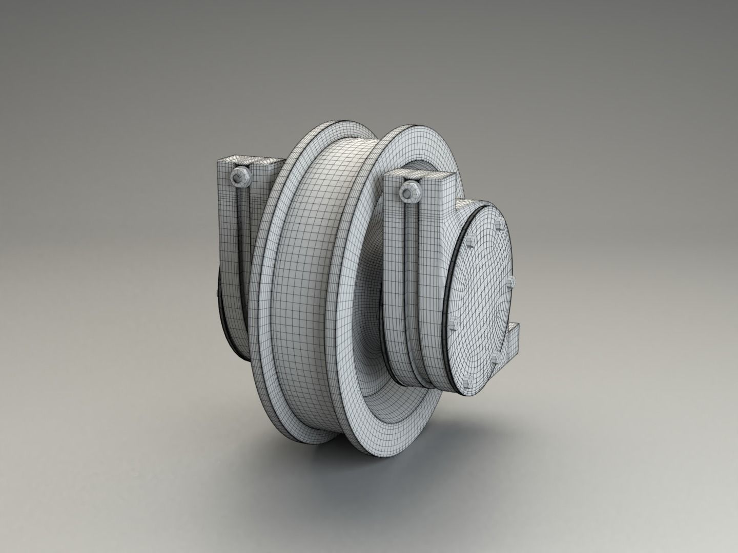 Running wheel of bridge crane 3D model_6