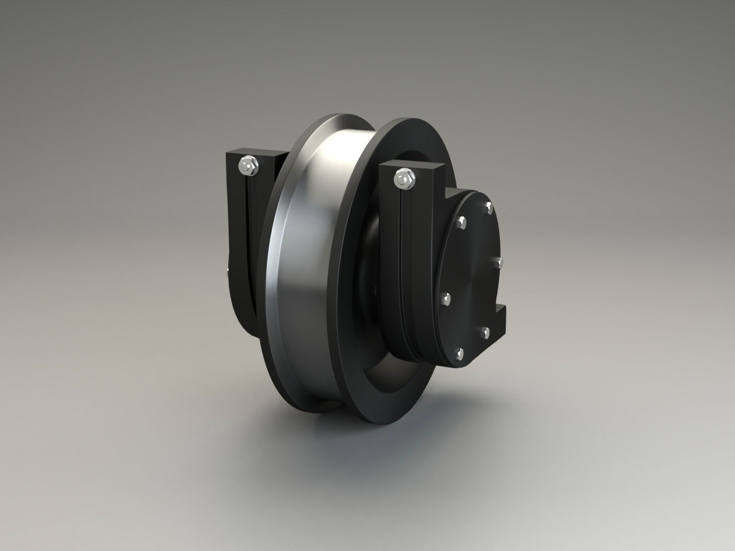 Running wheel of bridge crane 3D model_3