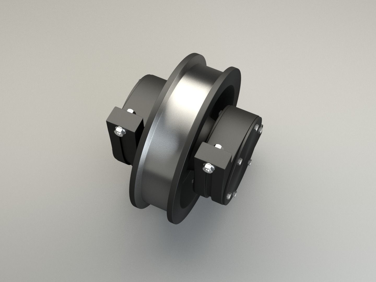 Running wheel of bridge crane 3D model_4