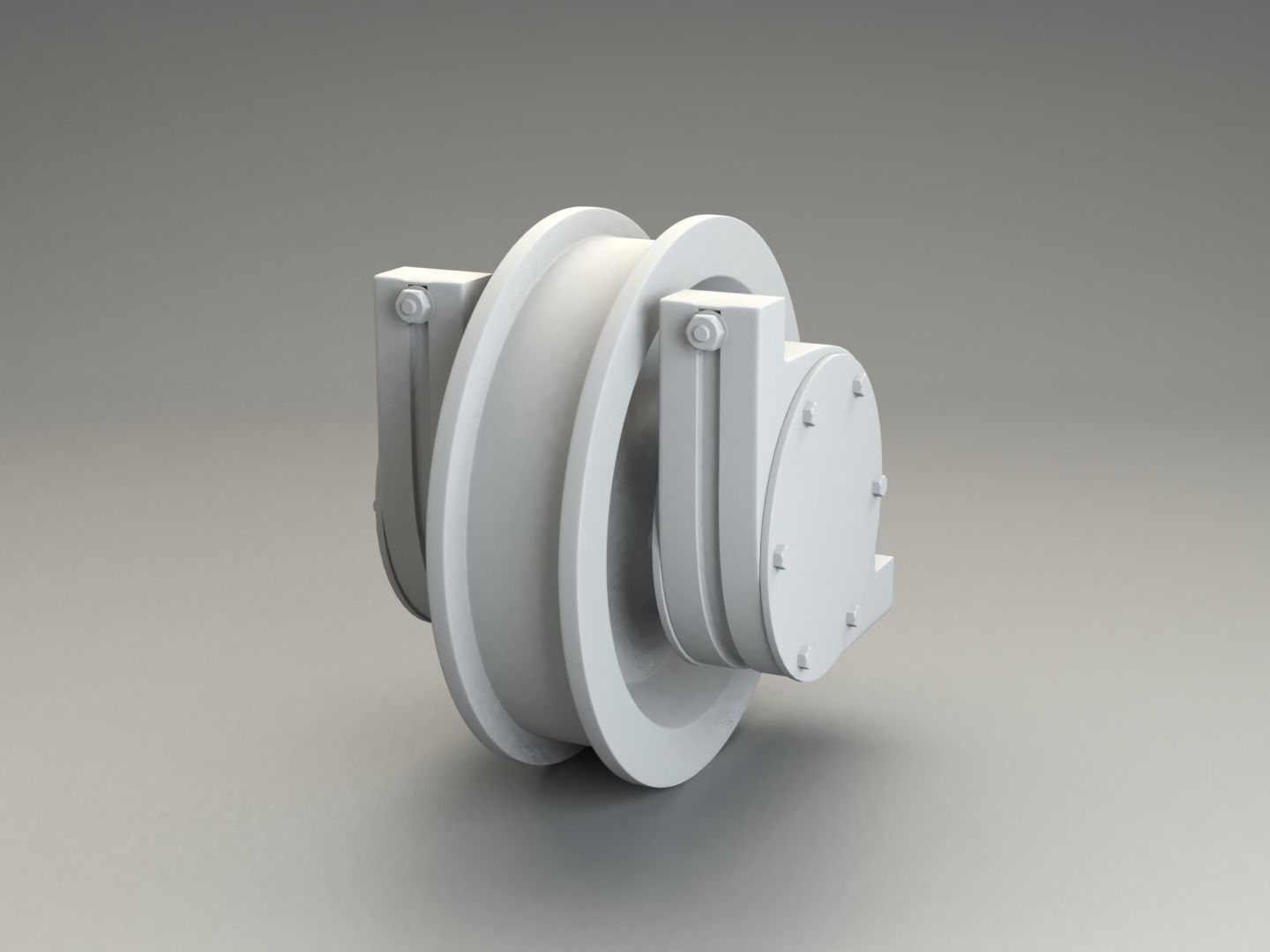 Running wheel of bridge crane 3D model_7