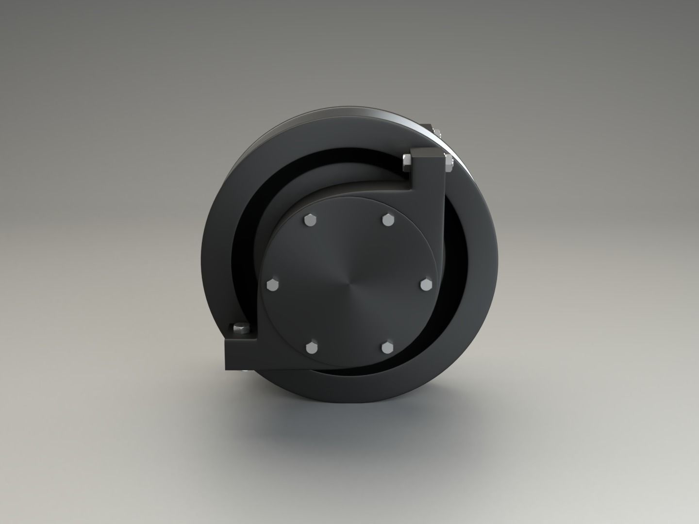 Running wheel of bridge crane 3D model_1