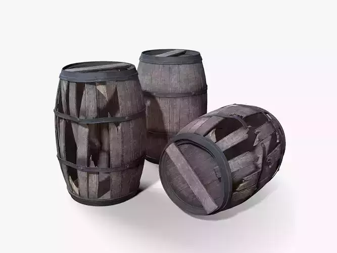 Broken barrel model with bullet holes