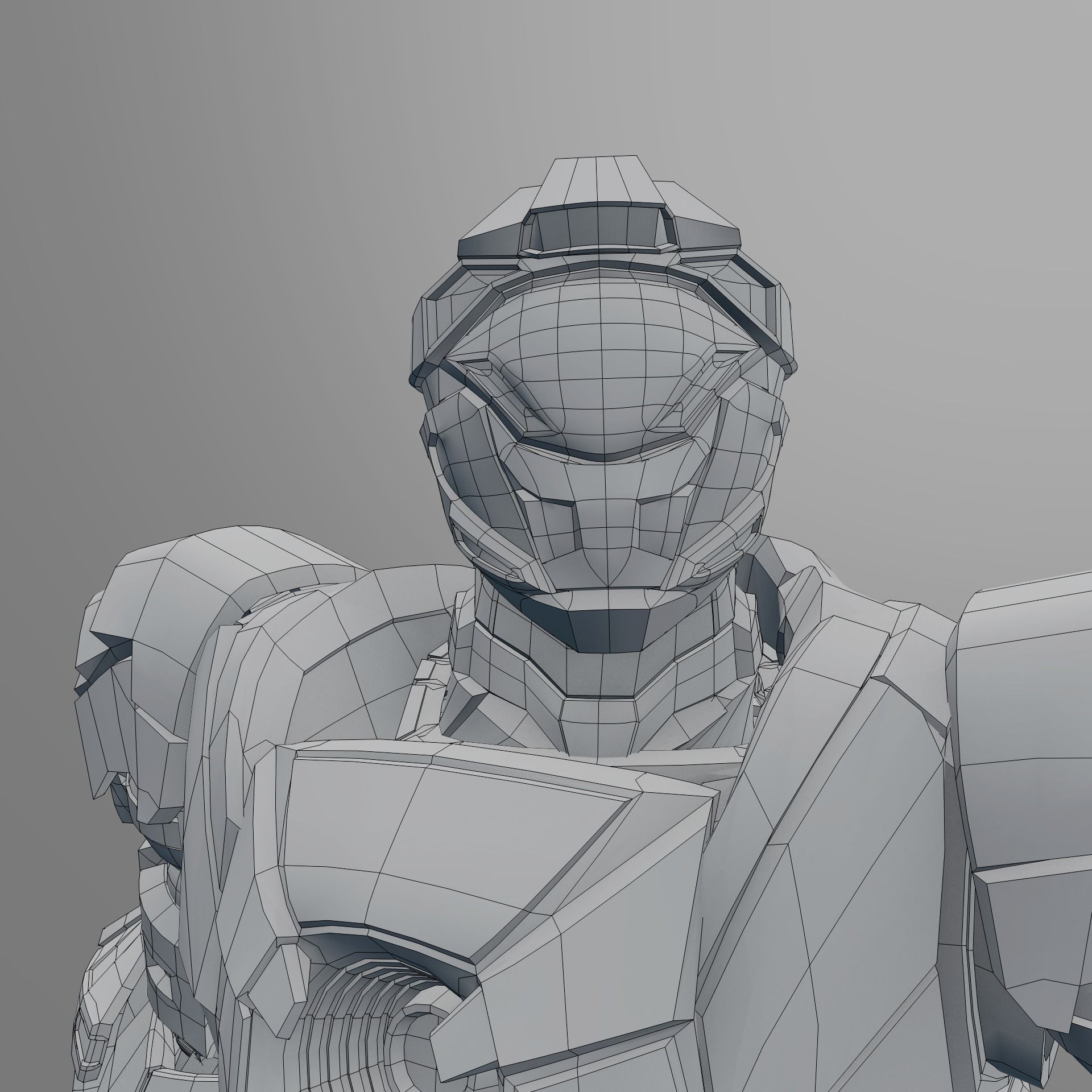 Robot character mecha game asset RTS01 Low-poly 3D model_13
