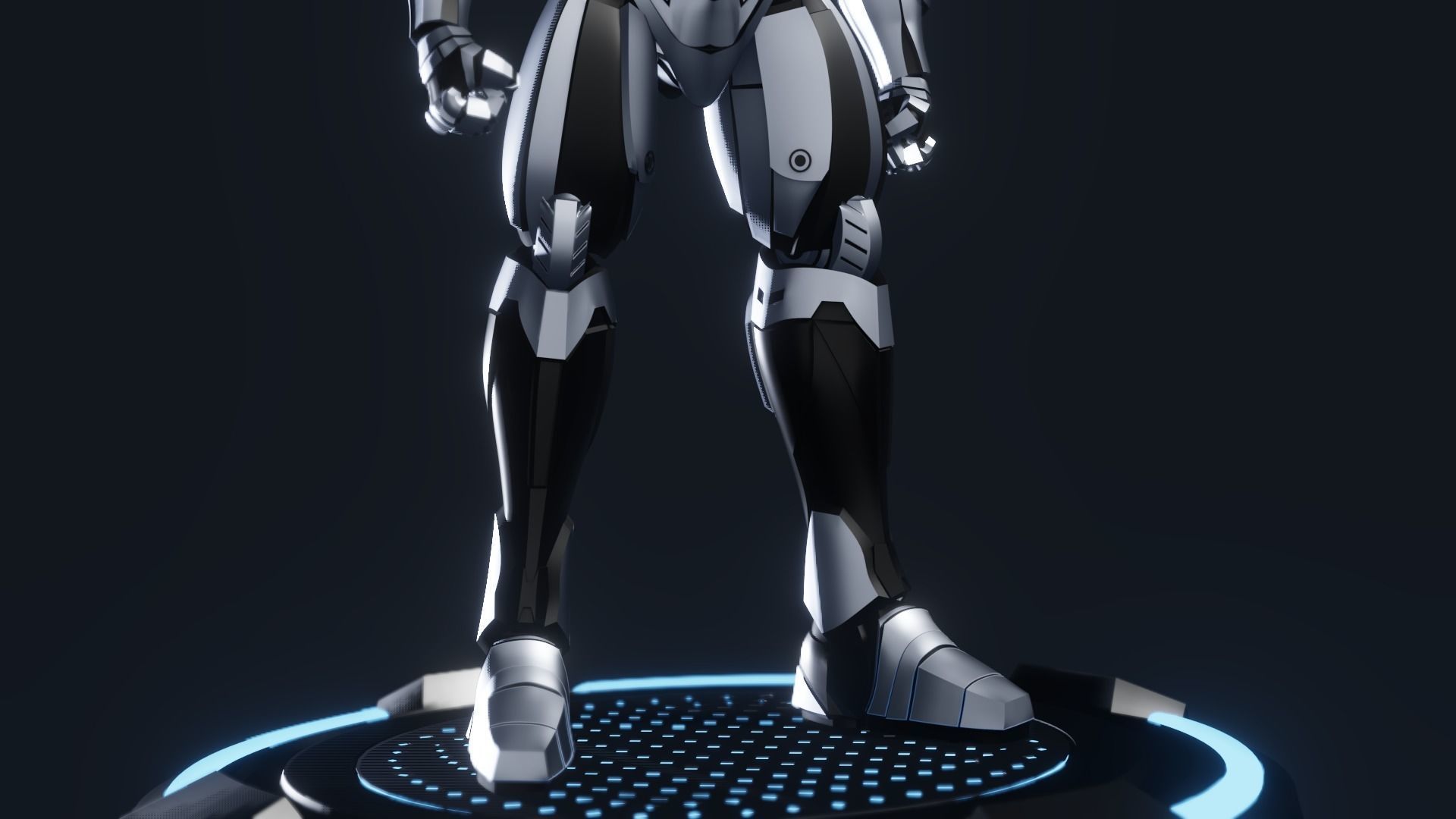 Robot character mecha game asset RTS01 Low-poly 3D model_4