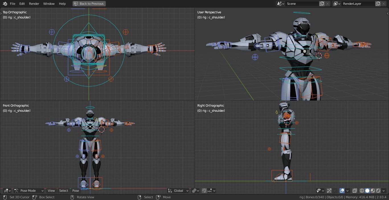 Robot character mecha game asset RTS01 Low-poly 3D model_14