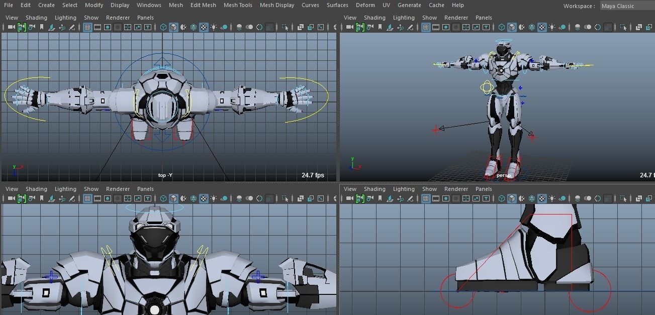Robot character mecha game asset RTS01 Low-poly 3D model_16