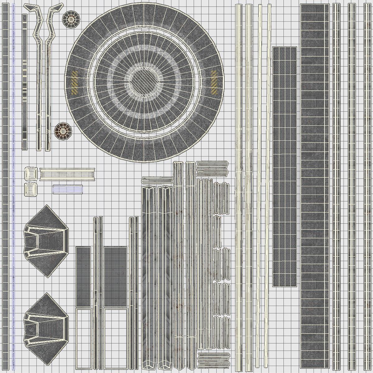 Mars Kit Bash - Landing Pad Low-poly 3D model_4