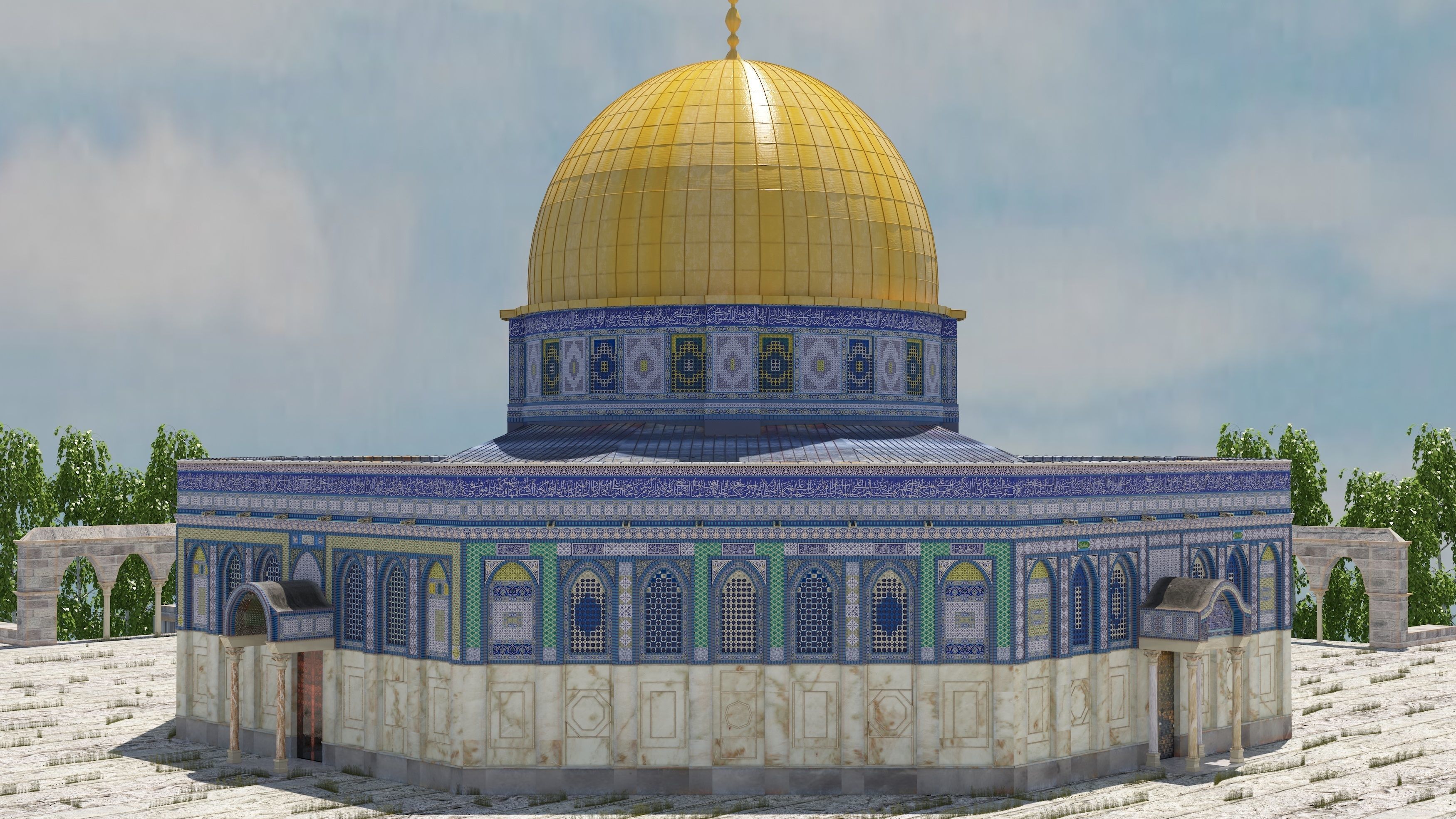 dome of the rock 3D model_5
