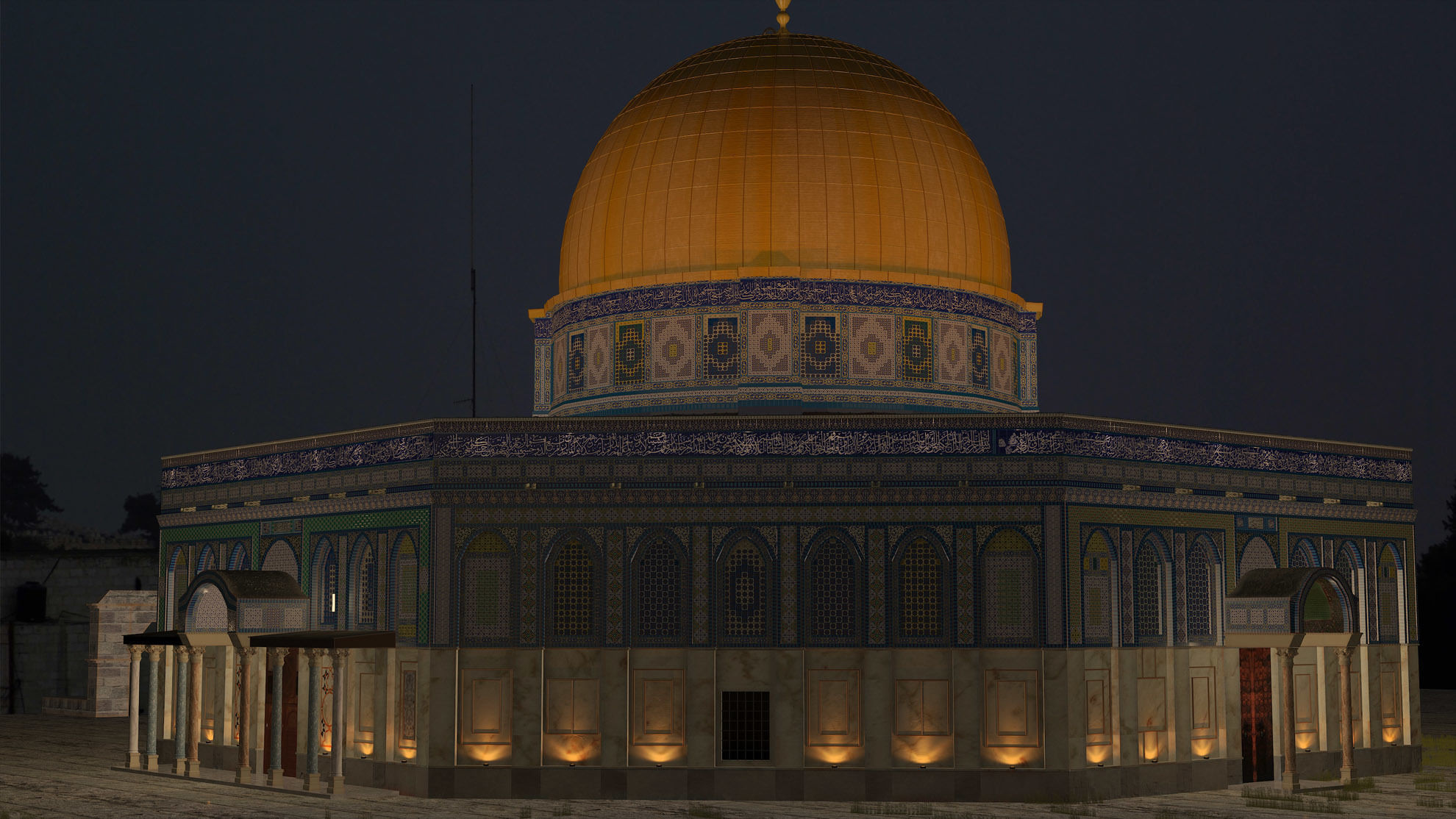 dome of the rock 3D model_4
