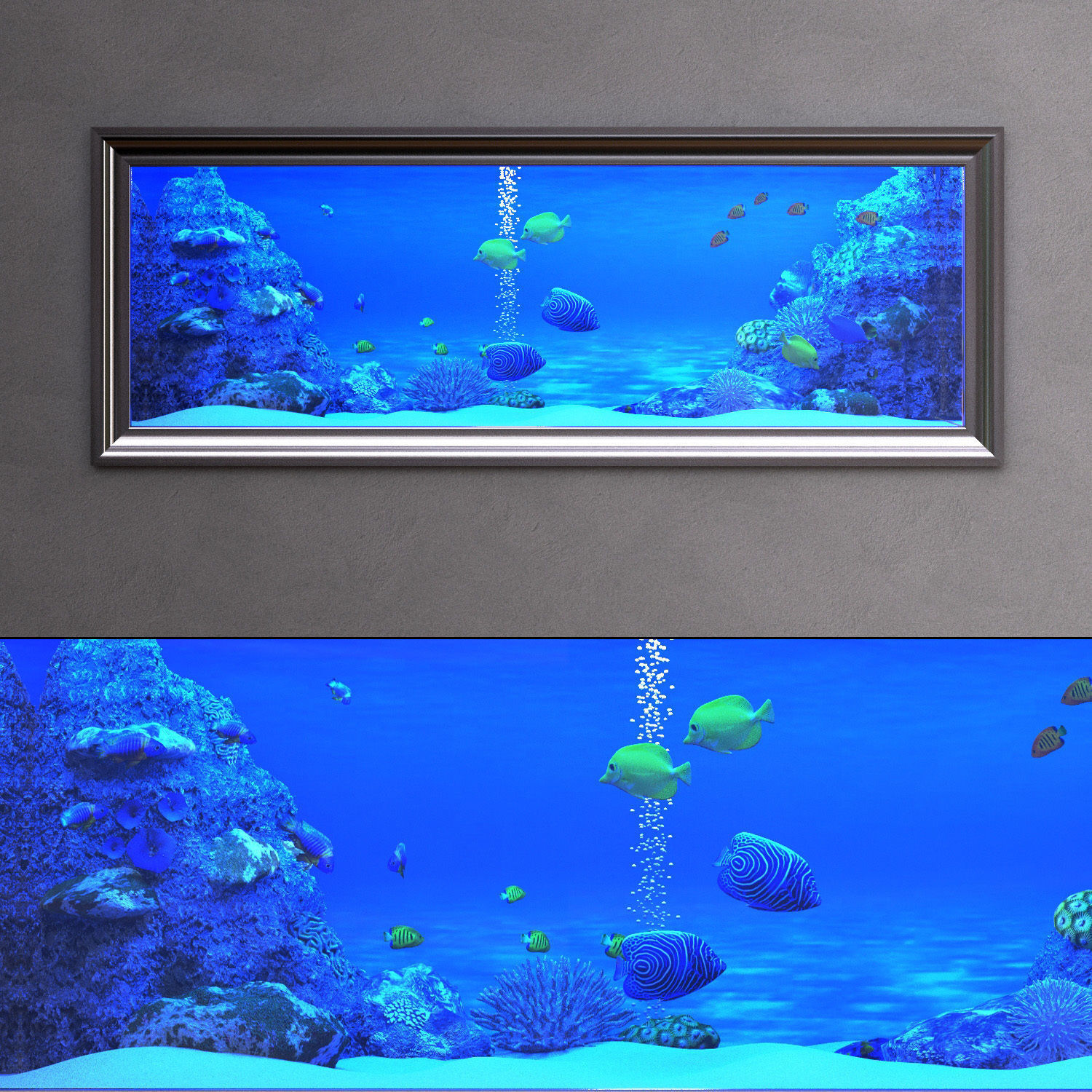 aquarium in frame 3D model_2