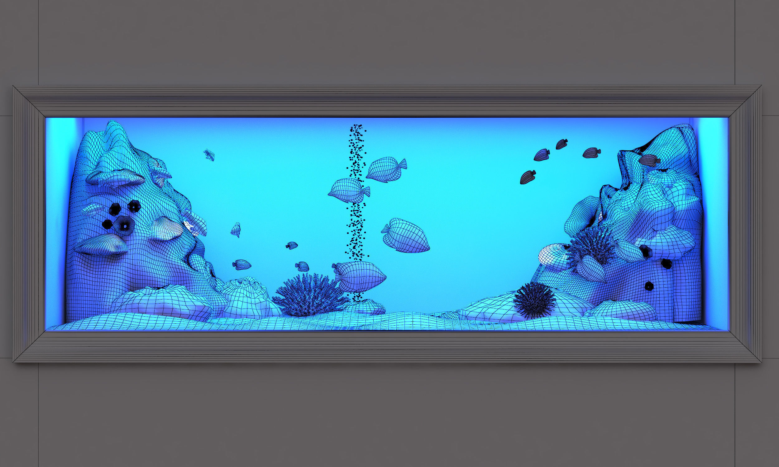 aquarium in frame 3D model_5