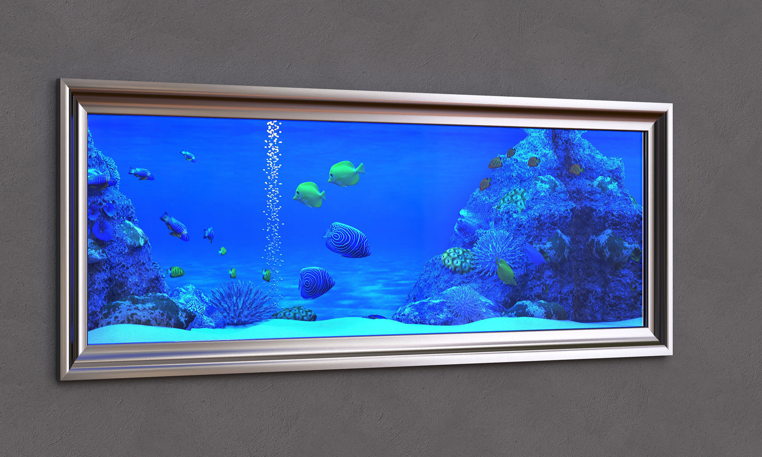 aquarium in frame 3D model_4
