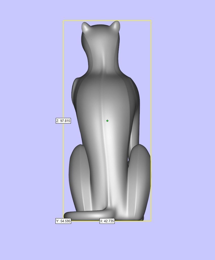 Black panther sitting Texture Black marble Marquina 3D model_5