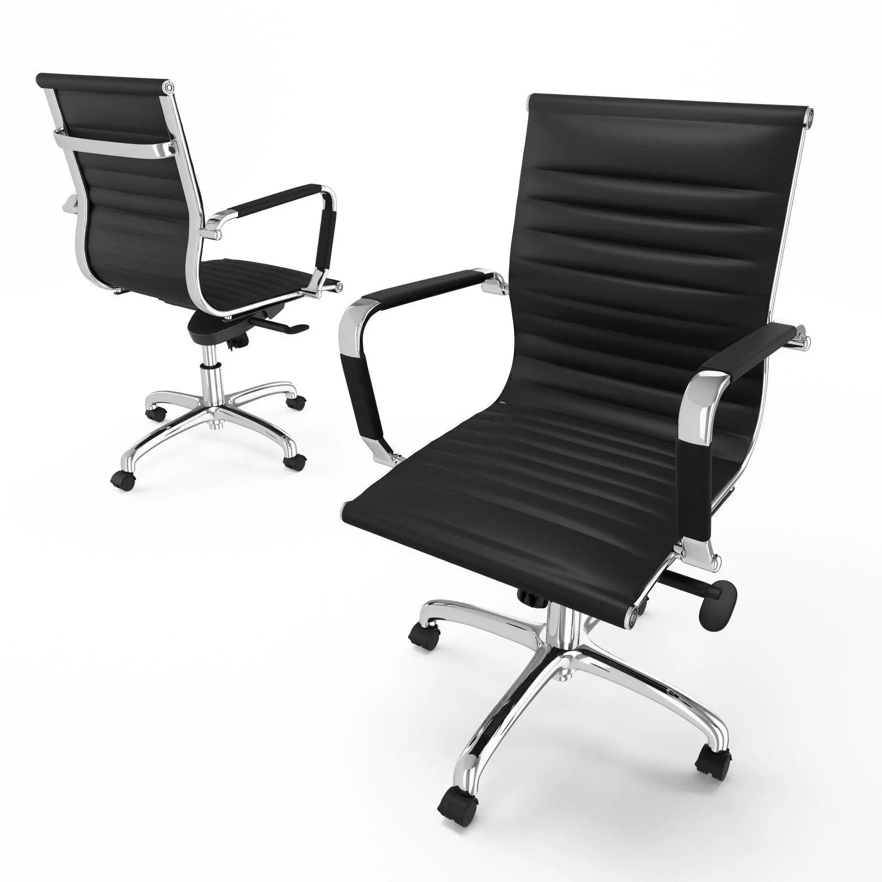 Regency Solace Black Swivel Chair 3D model_0