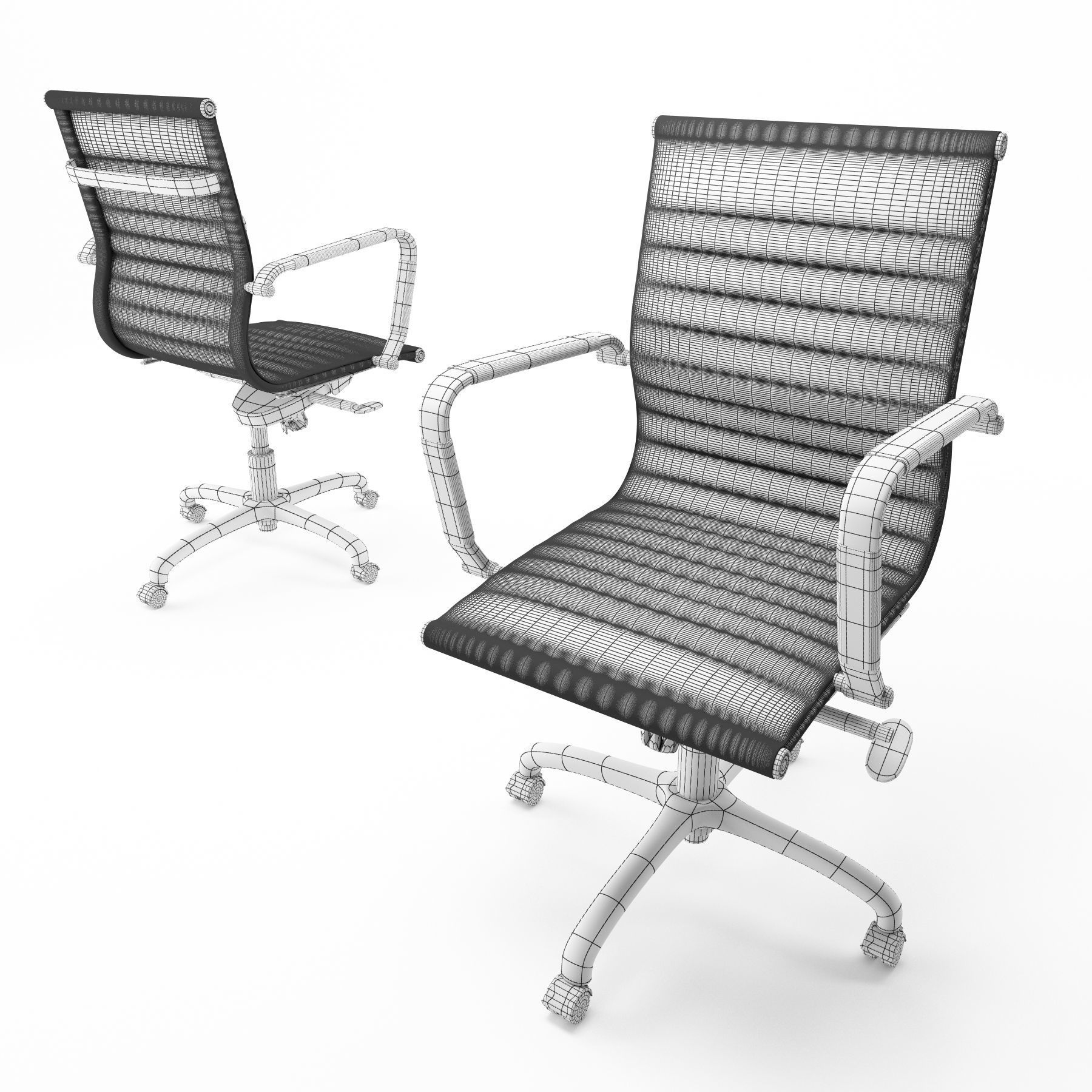 Regency Solace Black Swivel Chair 3D model_2