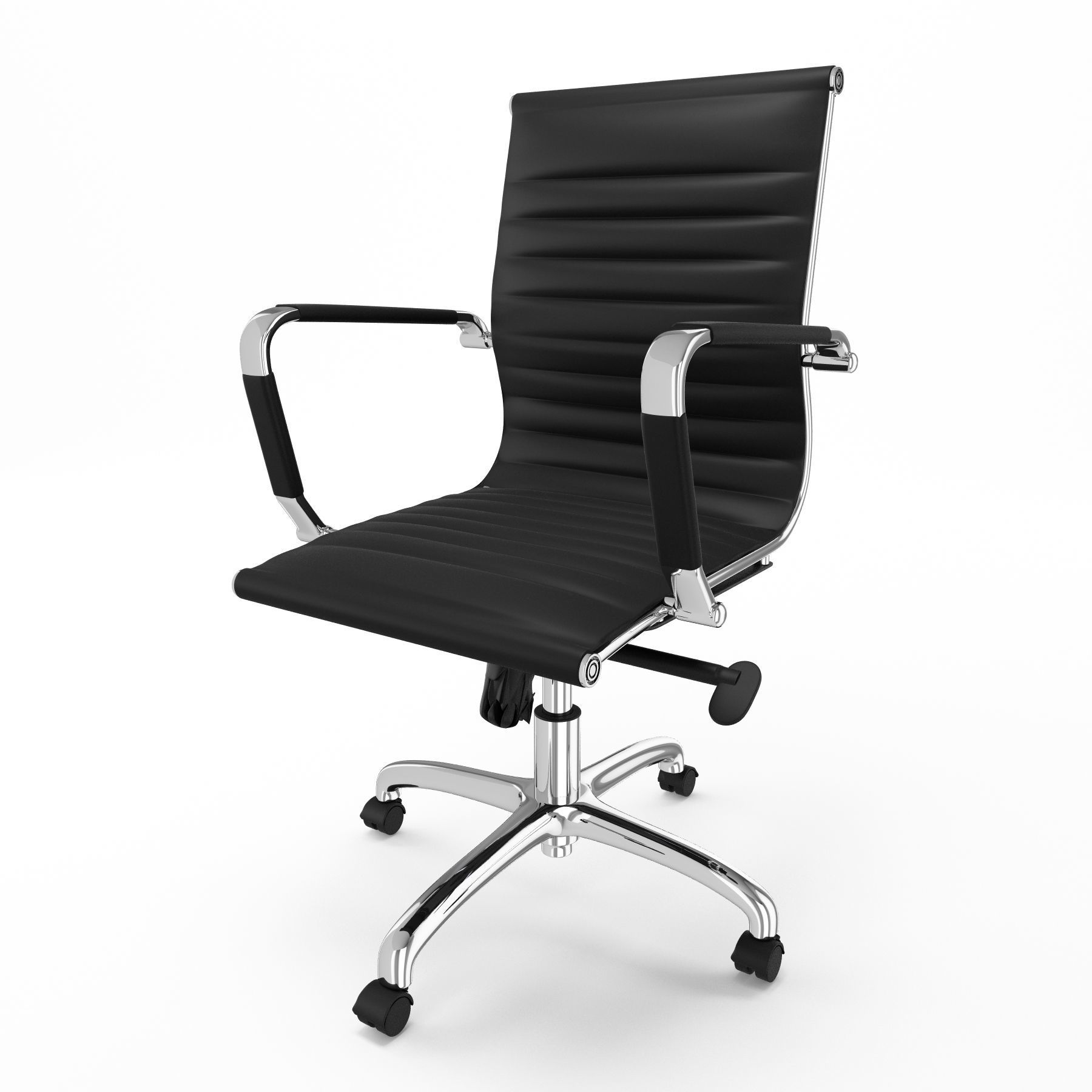 Regency Solace Black Swivel Chair 3D model_1