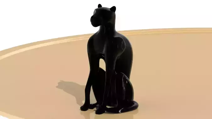 Black panther sitting