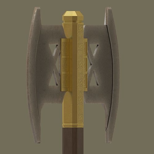 Double Ax  Low-poly 3D model