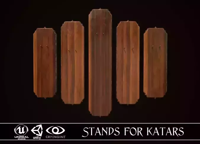 Stands for flinlock katars Free low-poly 3D model