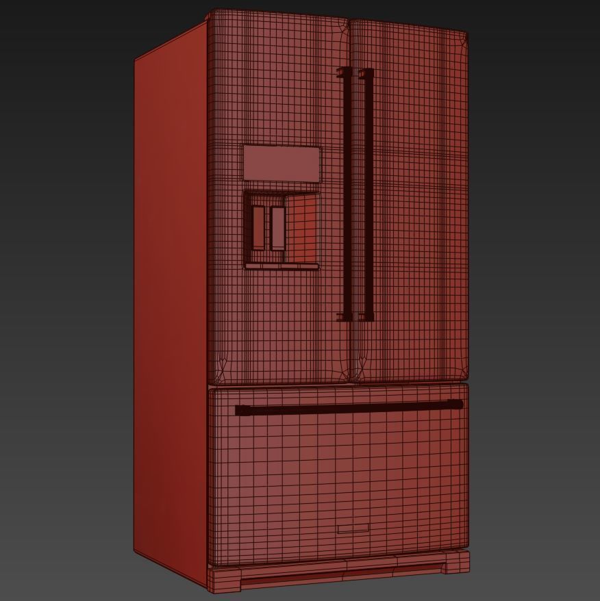 KitchenAid 27 French Door Refrigerator 3D model_5