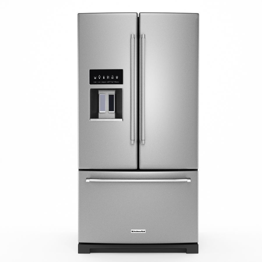 KitchenAid 27 French Door Refrigerator 3D model_1