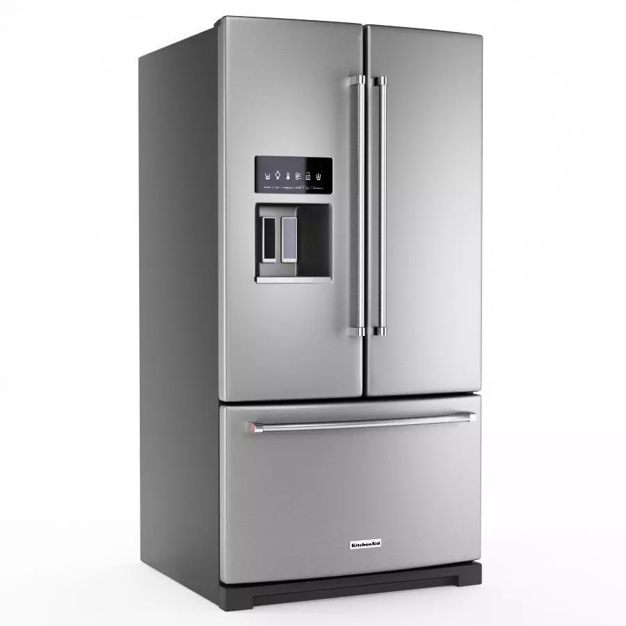 KitchenAid 27 French Door Refrigerator 3D model_0